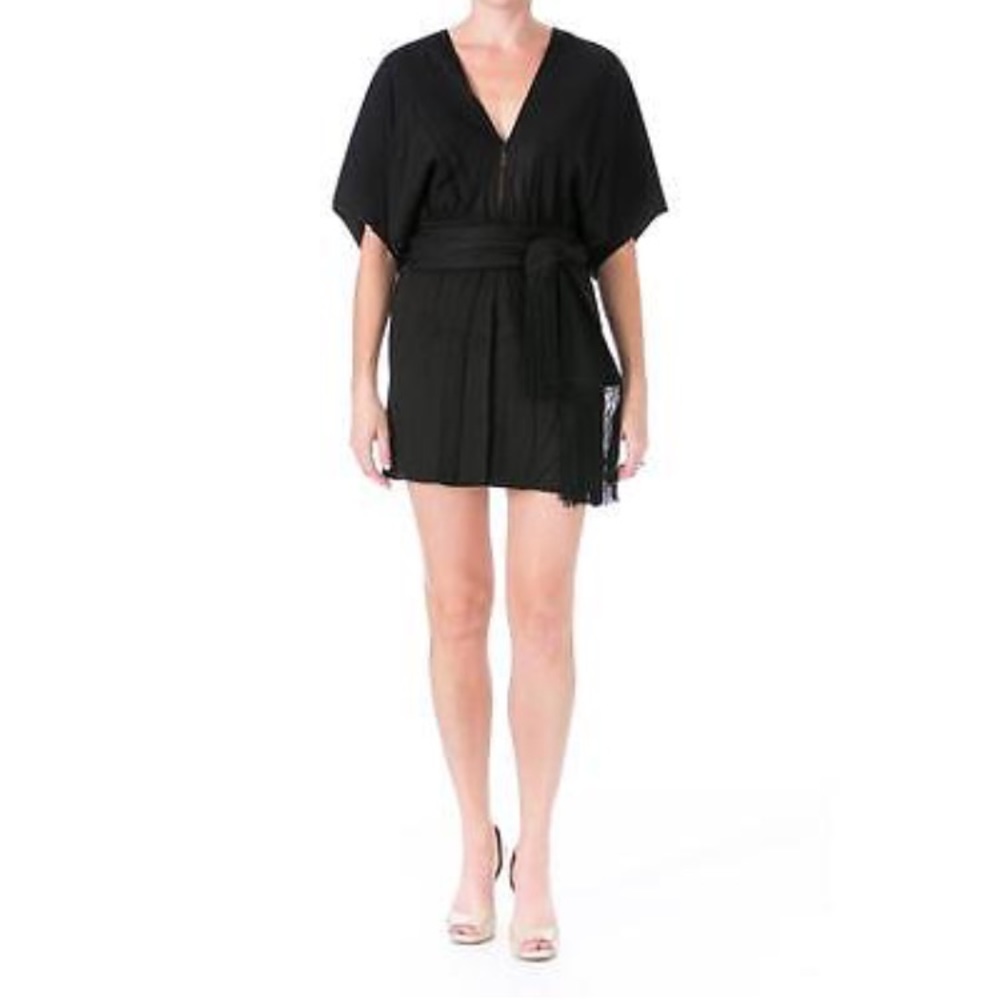 Elizabeth & James black Anita wrap dress sz 0